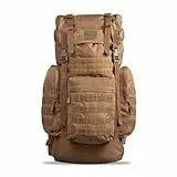 Mil-Tec BW Kampfrucksack Gen.II (65 L) • Taktischer Militär Rucksack mit MOLLE-System & Regenschutz • Bundeswehr Rucksack, Wanderrucksack, Reiserucksack für Trekking & Outdooreinsatz