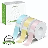 NELKO Original P21 Etikettenband-Ersatz, adaptiertes Etikettendruckpapier, 12 x 40 mm, standard-laminiertes Büro-Etikettierband, Mehrzweck-Etikettierband, P21, 180 Bänder/Rolle, 3 Rollen