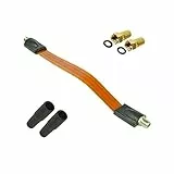 Premium X Sat Fensterdurchführung 2x F-Stecker 2x Gummitüllen Flachkabel Set 2x Klebepads DVB-C DVB-T extra Flach 26cm