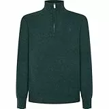 Hackett London Herren Lammwolle Hzip Strickwaren, Grün (Forest Night Green), XX-Large