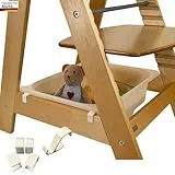 EmSoLi Adapter für Ikea Trofast Box Korb Drahtkorb, kompatibel mit Roba Hochstuhl + 1x Haken (Weiss)