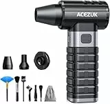 ACEZUK Elektrische Staubgebläse Druckluftspray 200000 U/min für PC Reinigungsset,10500mah Compressed Air, 4-Gang Air Duster Luftdruckspray mit Akku, Tastatur Reinigung für PC, Elektronik, Sofa, Auto