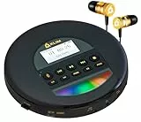 KLIM Nomad CD Player Bluetooth - Tragbarer CD-Player Discman mit langlebigem Akku - Inklusive Kopfhörer - CD-R, CD-RW, MP3 - Mit TF-Reader, Radio FM - Ideal für Autos - Or