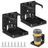 2 Stück Getränkehalter Auto,Klappbar Becherhalter,Becherhalter Auto,Auto Getränkehalter,Flaschenhalter Auto,Für Boot Wand Auto Wohnmobil LKW, Für Die Meisten Größen 60-100 Mm(Schwarz)