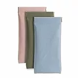 Ldirect 3 Stück PU Leder Brillenetui Weiche Schutzhülle Beutel Tragba Sonnenbrillen Etui Tragbar für Männer Frauen (Rosa Blau Grün)