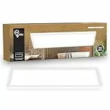 B.K.Licht - LED Deckenlampe mit indirektem Licht, Flach, Neutralweißes Licht, IP44, Panel, LED Lampe, Deckenleuchte, Badezimmer Lampe, Wohnzimmerlampe, Küchenlampe, 58x20x3, Weiß