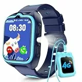 Baolubao 4G Smartwatch Kinder - Kinder Telefonuhr mit SIM-Kartenslot, Telefonanruf, Sprachchat, GPS, SOS Notruf, Taschenlampe, Schulmodus, Schrittzähler, Kinderuhr für Jungen Geschenke 4-12 Jahren
