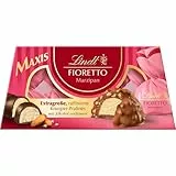 Lindt Schokolade | FIORETTO Präsent Marzipan | 138g | 6 Pralinen mit Marzipan-Dessert-Füllung & Mandelsplittern mit knusprigem Crisp, mit Alkohol | Schokoladen-Geschenk