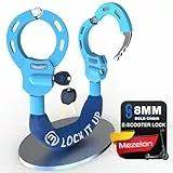 Mezelon E Scooter Schloss 8mm | Fahrradschloss | Hochsicherheits-Schlösser | Handschellenschloss | Hochbelastbare Schlösser für E Scooter/Fahrräder/E-Bike/Motorrad
