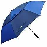 ACEIken Regenschirm Groß XXL - Sturmfest, Automatisch Öffnend, mit Doppeldach Belüftung, Marine blau königlich blau - Hochwertiger Stockschirm für Damen und Herren, Ideal als Golfschirm