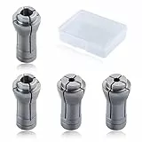 SPEEDWOX 4PCS Die Grinder Collet Adapter Chuck Collet Grinding Machine Clamping Collet Adapter Die Grinder Tool Small Grinder Collet Set 1/4 To 1/8 Collet Adapter 2 Pack 3mm and 2 Pack 6mm