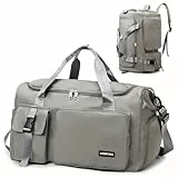 Suweir Sporttasche Damen Herren 42L Reisetasche mit Schuhfach Nassfach Wasserdicht Trainingstasche Travel Duffle Bag mit Rucksack Weekender Schwimmtasche Fitnesstasche für Reisen,Sport, Fitness