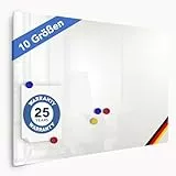 Master of Boards Premium Magnettafel aus Glas, Whiteboard Rahmenlos, Pinnwand magnetisch, Glastafel inkl. 5 Magnete, Magnetwand beschreibbar, Wandtafel, Memoboard (120 x180 cm)