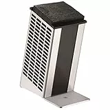 WMF Messerblock unbestückt, Messerblock ohne Messer, Cromargan Edelstahl, leer, für 5-6 Messer, mit Kunststoff-Bürsteneinsatz