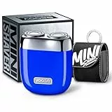 yoose Rasierer Herren Elektrisch, Tragbarer Rasierer Herren (Nass/Trocken), IPX7 wasserdicht mit USB-C Ladung & Magnetklingen - Ideal für Reisen, Outdoor, Geschäftsreisen & Auto (Blau)