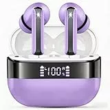 Bluetooth 5.4 Kopfhörer, 2024 Neue Kopfhörer Kabellos In Ear Kopfhörer mit ENC Noise Cancelling Mic, 48H Kabellose Kopfhörer Deep Bass IP7 Wasserdicht Wireless Earbuds, Bluetooth Ohrhörer hellblau