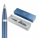 Parker IM Writing Rituals Kugelschreiber | Gehäuse in ruhevollem Blau mit Farbverlauf und Chrome-Zierteilen | Medium-Spitze | blaue Tinte | Geschenkbox