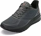 WHITIN Sportschuhe Damen Herren Turnschuhe Laufschuhe Grau Sneakers Männer Walkingschuhe Modisch Leichtgewichts Joggingschuhe Fitness Schuhe Größe 42