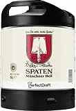 PerfectDraft Spaten Münchner Hell, Helles aus München, Bier (1 x 6l), Mehrweg Fassbier