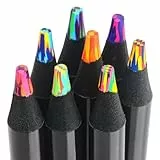 nsxsu Regenbogenstifte, 8 Farben Jumbo Regenbogen Stift für Kinder Erwachsene, Zauberstifte Mehrfarbiger Buntstift für Färbung Skizzieren Mitgebsel Gastgeschenk Kindergeburtstag Kleine Geschenke