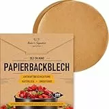 Backpapier Zuschnitte, 220 Stück Backpapier Rund 20 cm - Tortenpapier Rund | Butterbrotpapier Braun Pergamentpapier zum Backen, Kochen & Braten - Einfache Anwendung & Reinigung von Baker's Signature