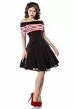Belsira Vintage-Kleid - schwarz/rot/Weiss, Gr??e:S
