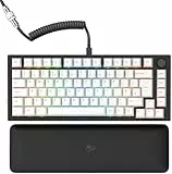 Glorious Gaming GMMK PRO 75% – Modulares mechanisches Gaming-Keyboard, TKL, Grundgerüst 1,5 kg, voll anpassbar, Spiralkabel, Handgelenkablage, PBT-Tastenkappen, Englisch QWERTY Layout - Schwarz