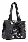 Desigual Einkaufstasche Schultertasche Mickey Studs Khiva Shopping Bag Denim Dark Grey dunkelgrau