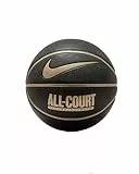 Nike Everyday All Court Basketball 8P – Indoor Outdoor Basketball Ball – Robuster Trainings Basketball – Deflated geliefert, Black/Metallic Gold/Black/Metallic Gold, 7