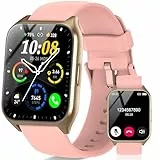 DUSONLAP Smartwatch Herren Damen, 1,85' Touchscreen Smart Watch mit Telefonfunktion, 112+ Sportmodi Fitnessuhr mit Herzfrequenzmonitor/Schlafmonitor, IP68 Wasserdicht Sportuhr, Rosa