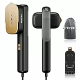 FEPPO Steamer Dampfglätter, 110-240V Dual Voltage Reise Dampfglätter, 2 in1 Tragbarer Handheld Steamer &Dampfbügeleisen, 15s Schnellaufheizung, 1100W Dampfbürste für Globale Reise &Urlaub