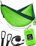 Hängematte Camping- Hängematte 2 Personen, Ultraleichte Outdoor Hängematte, Perfektes Camping Geschenke, Camping Hängematte Outdoor mit 2 Baumgurten + 2 Karabiner