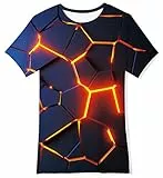 TUONROAD Jungen T-Shirt 3D Grafik T-Shirts Cool Jungen Mädchen Rundhals Tshirt 13-14 Jahre Kinder L Größe