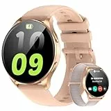 Baolubao Smartwatch Damen Herren 1.43' AMOLED Always-On-Display Fitnessuhr Mit Telefonfunktion/Message Reminder,Sportuhr mit Pulsmesser/SpO2/Schlafmonitor/Schrittzähler, Smart Watch für Android iOS