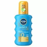 Nivea SUN Protect & Bronze Sonnenspray (200 ml), Bronzing Tanning Lotion Spray mit LSF30, fortschrittlicher Sonnencreme-Schutz, natürlicher Pro-Melanin-Extrakt