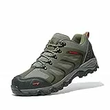 NORTIV 8 Herren wasserdichte Wanderschuhe Low Top Leichte Outdoor Trekking Camping Trail Wanderschuhe,Size 45,Armee/Grün/Schwarz/Orange,160448_Low-E