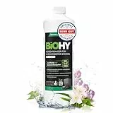 BiOHY Bodenreiniger für Wischroboter Station mit Frühlingsduft (1l Flasche) | Reinigungsmittel Konzentrat für alle Wisch & Saugroboter mit Nass-Funktion | Schaumarm & Streifenfrei | Für alle Böden