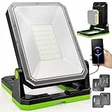 SYLSTAR Akku Baustrahler für 18-20V Akkus, 30W 3000LM Arbeitsleuchte LED Akku Lampe Kompatibel mit BOSCH Professional, Makita, DEWALT, Black&Decker, PorterCable, STANLEY und Milwaukee(nur Licht)