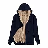 Niwicee Damen Kapuzenpullover mit Reißverschluss Winter Plus Fleecepullover Langarm Kapuzenjacke Sweatshirt Plus Dicke Hoodie Fleecejacke Sweatjacke Mit Kapuze