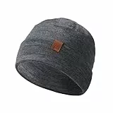 ACUSHLA Mütze Beanie 100% Merino Wolle für Herren und Damen, gestrickte Wintermütze, Unisex-Uhrenkappe, Zweilagige Strickmütze für kaltes Wette