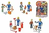 Simba Feuerwehrmann Sam Figuren Doppelpack – 2 bewegliche Sammelfiguren in originalen Uniformen, zufällige Auswahl zwischen Vier detailgetreue TV-Charakteren, Spielset für Kinder ab 3 Jahren