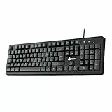KLIM Bolt - Gaming Tastatur + Schneller und präziser Anschlag + Hinterleuchtete RGB Tastatur mit Multimedia-Steuerung + 7 Farben und 3 Effekte + Kompatibel mit PC PS4 Xbox One + Schwarz