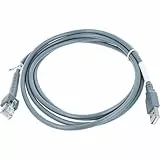 vhbw Datenkabel USB 2.0 Stecker auf RJ45 Stecker kompatibel mit Honeywell Voyager 1200g, 1400g Barcodescanner - Kabel, 2 m Grau