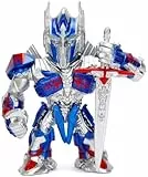 Jada Toys Transformers Optimus Prime Figur, 10 cm, Die-Cast, Sammelfigur, Silber/blau, 253111002