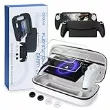 CoBak Hartschalenkoffer Tasche für PlayStation Portal Remote Player - mit 2 Bildschirmschutzfolien, 1 Griffhülle und 4 Daumengriffkappen, harte Außenhülle für PS5 Portal, weiß