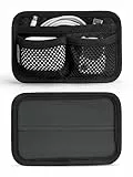 TACTICAL_GEEK TCM3 Mini EDC Organizer Board, Rucksackzubehör Mit Offener Tasche & Netztasche, Nutzliche Admin-Tasche Einlegeplatte Mit Klettmodul-Organizer Für Den Täglichen Gebrauch, Schwarz