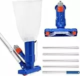 Auniq Vakuumsauger Pool Reinigungsset, 180cm Stange Poolsauger Poolreinigung Bodensauger mit Bürste und feinmaschiger Laubsack, Pool Bodensauger Pool Reinigungsset für Tauchbecken, Spa und Whirlpool