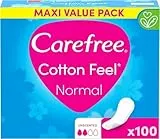 Carefree Cotton Feel Normal Ohne Duft 100 Stk., Slipeinlage ohne Duft und 100 Prozent atmungsaktiv, mit optimaler Passform und ein sicheres Tragegefühl