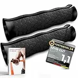 NEOLYMP Griffe für Fitnessbänder – Ergonomisches Bogendesign rutschfest, langlebig & hautfreundlich – Perfektes Gym Zubehör (‎Schwarze Griffe für Fitnessbänder)