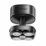 yoose Glatzen- Rasierer Herren elektrisch, IPX7 Glatzenrasierer (magnetisch 5 Scherköpfe, 90 Mins Laufzeit, USB-C-Schnellladung, Akkuanzeige, Kabellos, Nass- & Trockenrasierer) kopfrasierer, schwarz